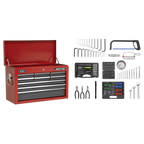 Topchest 9 Drawer with 205pc Tool Kit - Red/Grey AP22509BBCOMB