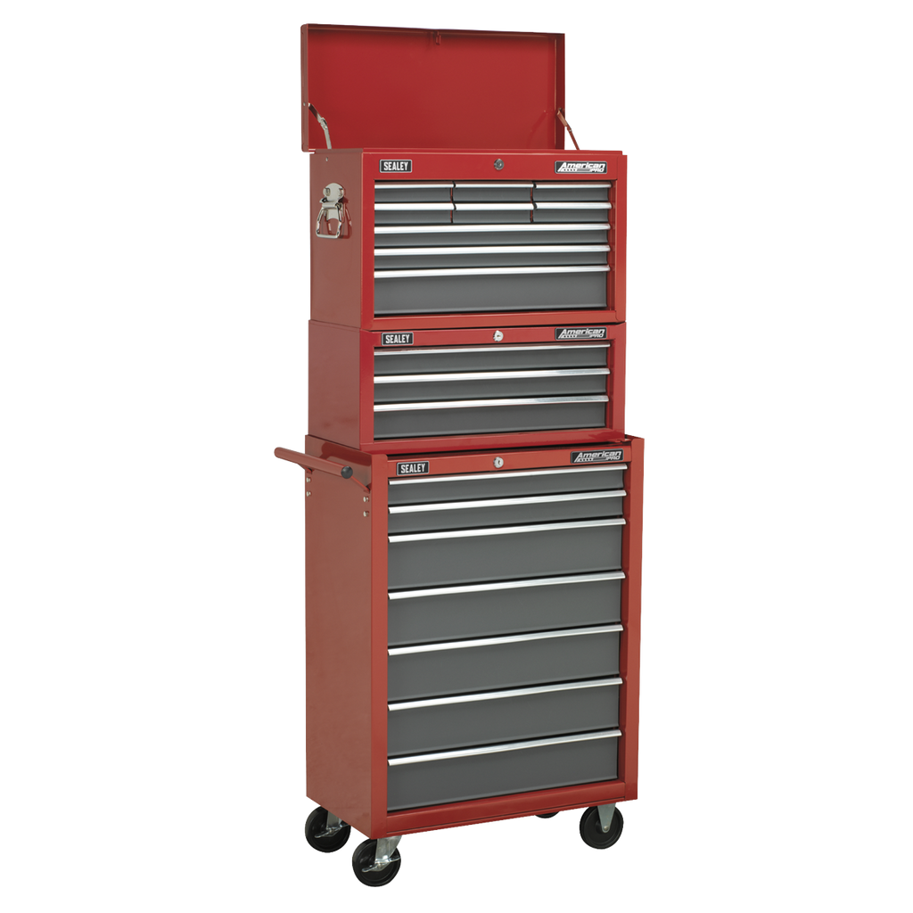Topchest 9 Drawer - Red/Grey AP22509BB
