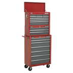 Topchest 9 Drawer - Red/Grey AP22509BB