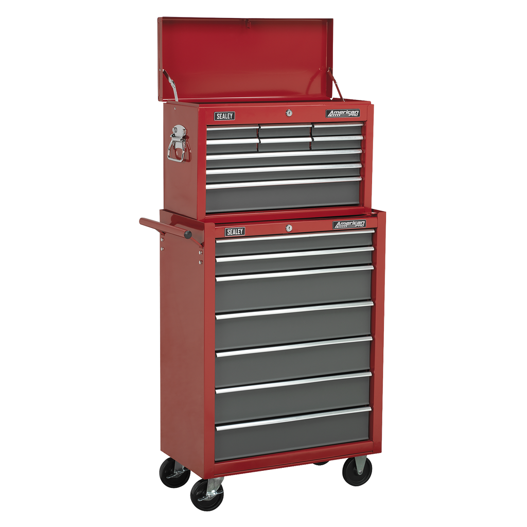 Topchest 9 Drawer - Red/Grey AP22509BB