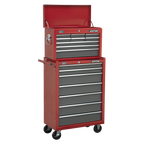 Topchest 9 Drawer - Red/Grey AP22509BB