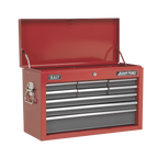 Topchest 9 Drawer - Red/Grey AP22509BB