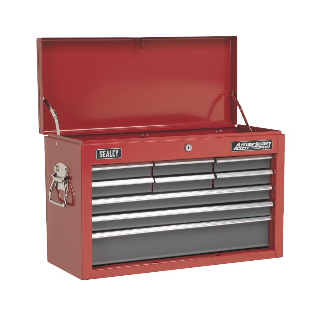 Topchest 9 Drawer with 205pc Tool Kit - Red/Grey AP22509BBCOMB