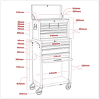 Topchest & Rollcab Combination 13 Drawer - Red/Grey AP22513BB