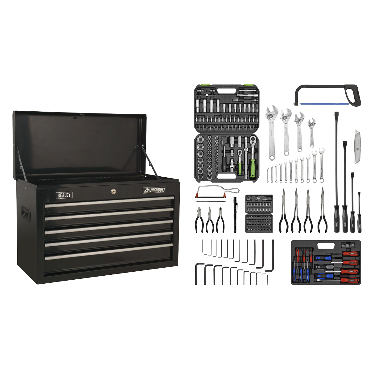 Topchest 5 Drawer with 272pc Tool Kit - Black AP225BCOMBO