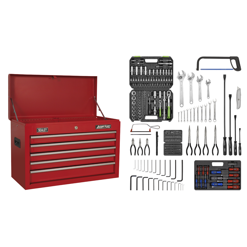 Topchest 5 Drawer with 272pc Tool Kit - Red AP225COMBO