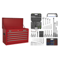 Topchest 5 Drawer with 272pc Tool Kit - Red AP225COMBO