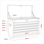 Topchest 5 Drawer - Red AP225