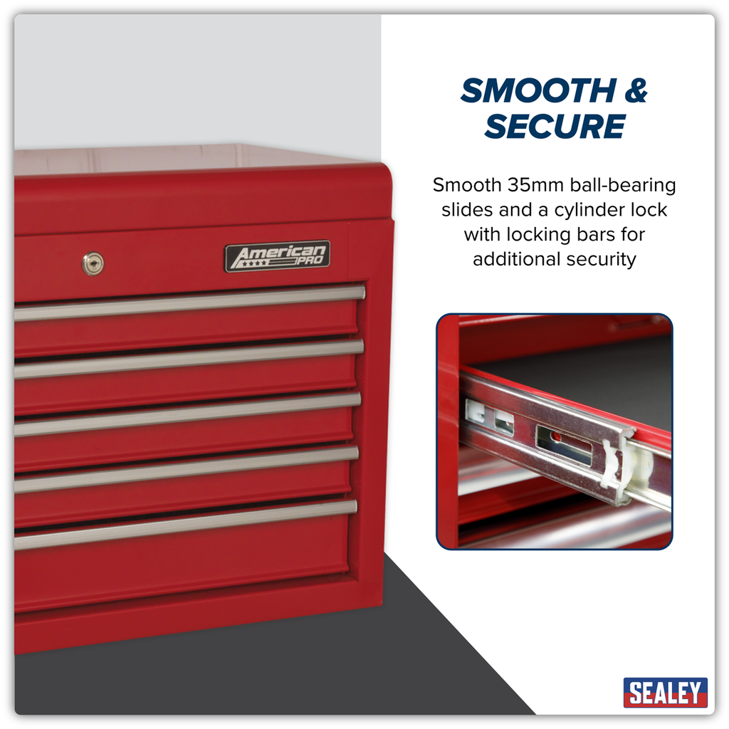Topchest 5 Drawer - Red AP225
