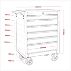 Rollcab 6 Drawer - Red AP226