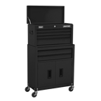 Topchest & Rollcab Combination 6 Drawer with 170pc Tool Kit - Black AP22BKCOMBO