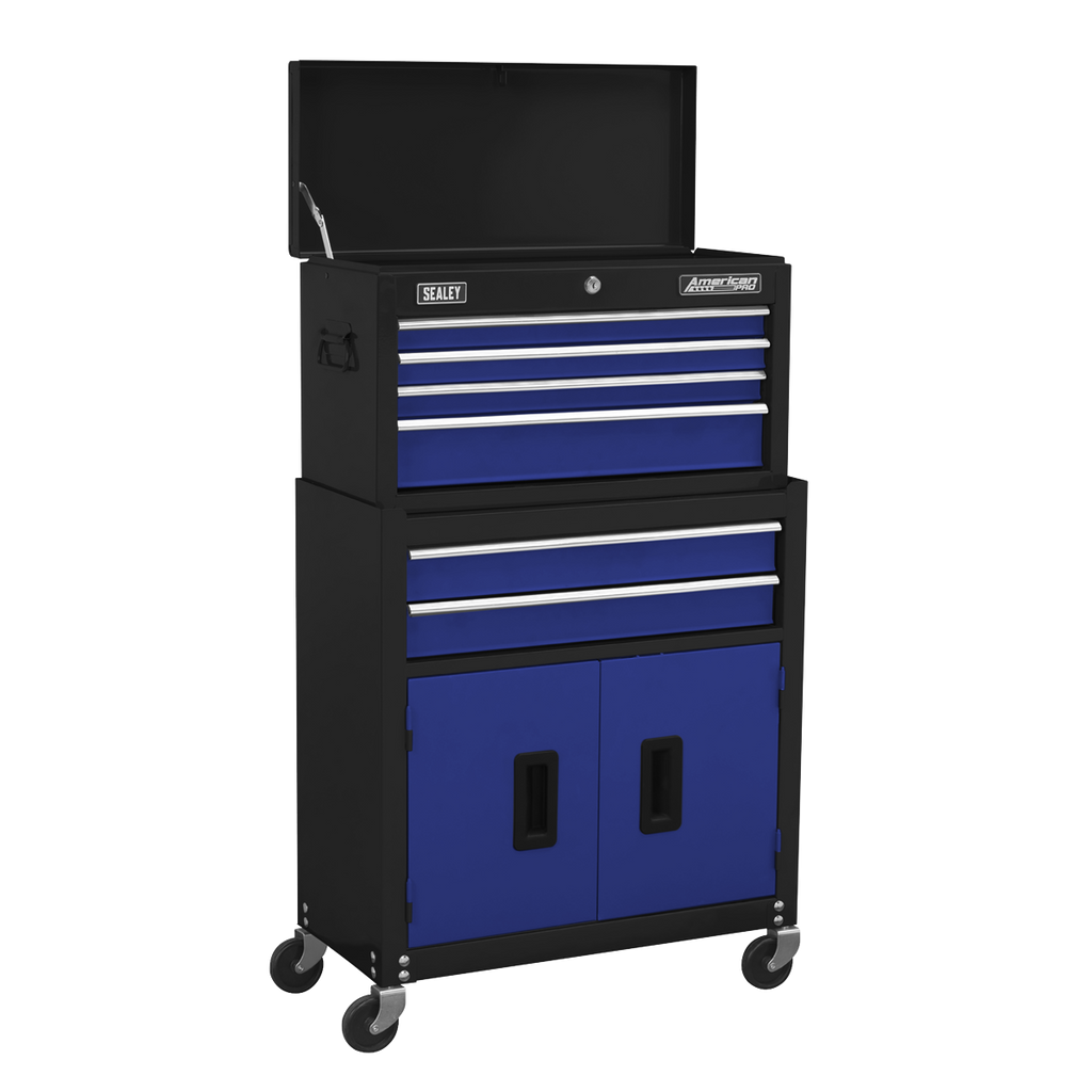 Topchest & Rollcab Combination 6 Drawer - Blue AP22B