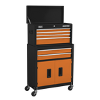 Topchest & Rollcab Combination 6 Drawer with 170pc Tool Kit - Orange/Black AP22OCOMBO