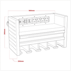 Power Tool Storage Rack with Drawer & Power Bar AP22SRBE