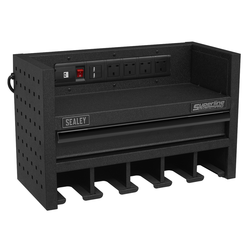 Power Tool Storage Rack with Drawer & Power Bar AP22SRBE