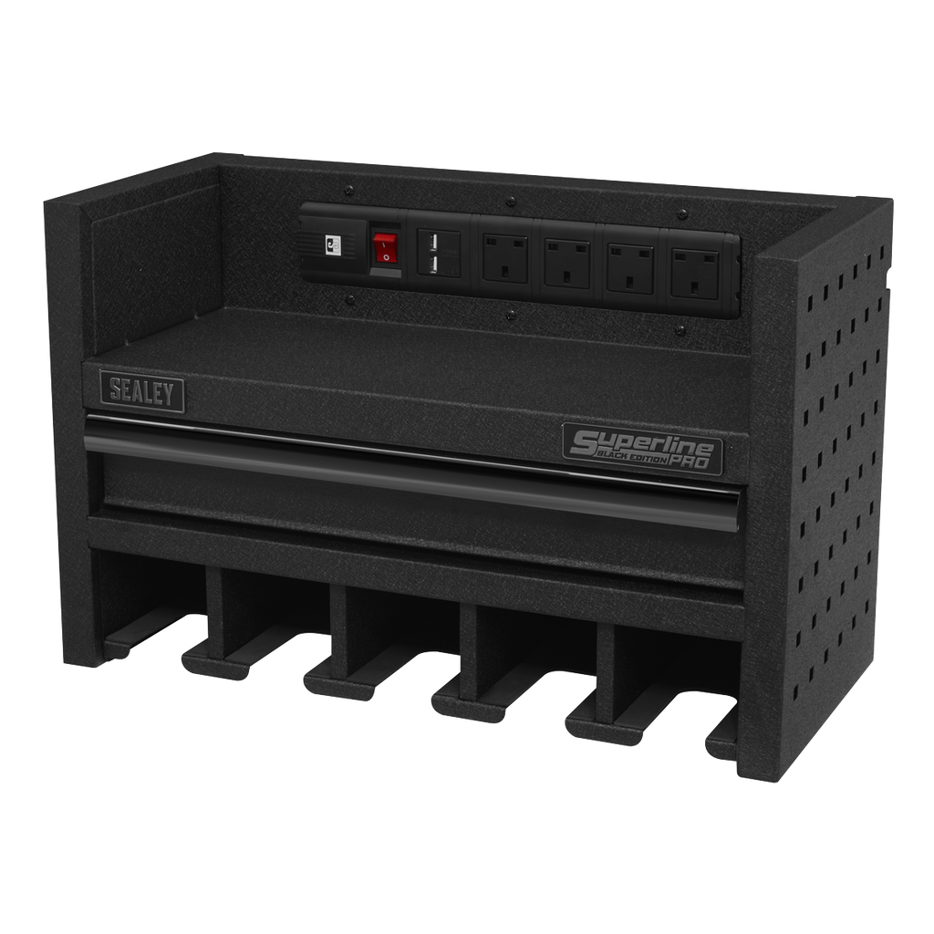 Power Tool Storage Rack with Drawer & Power Bar AP22SRBE