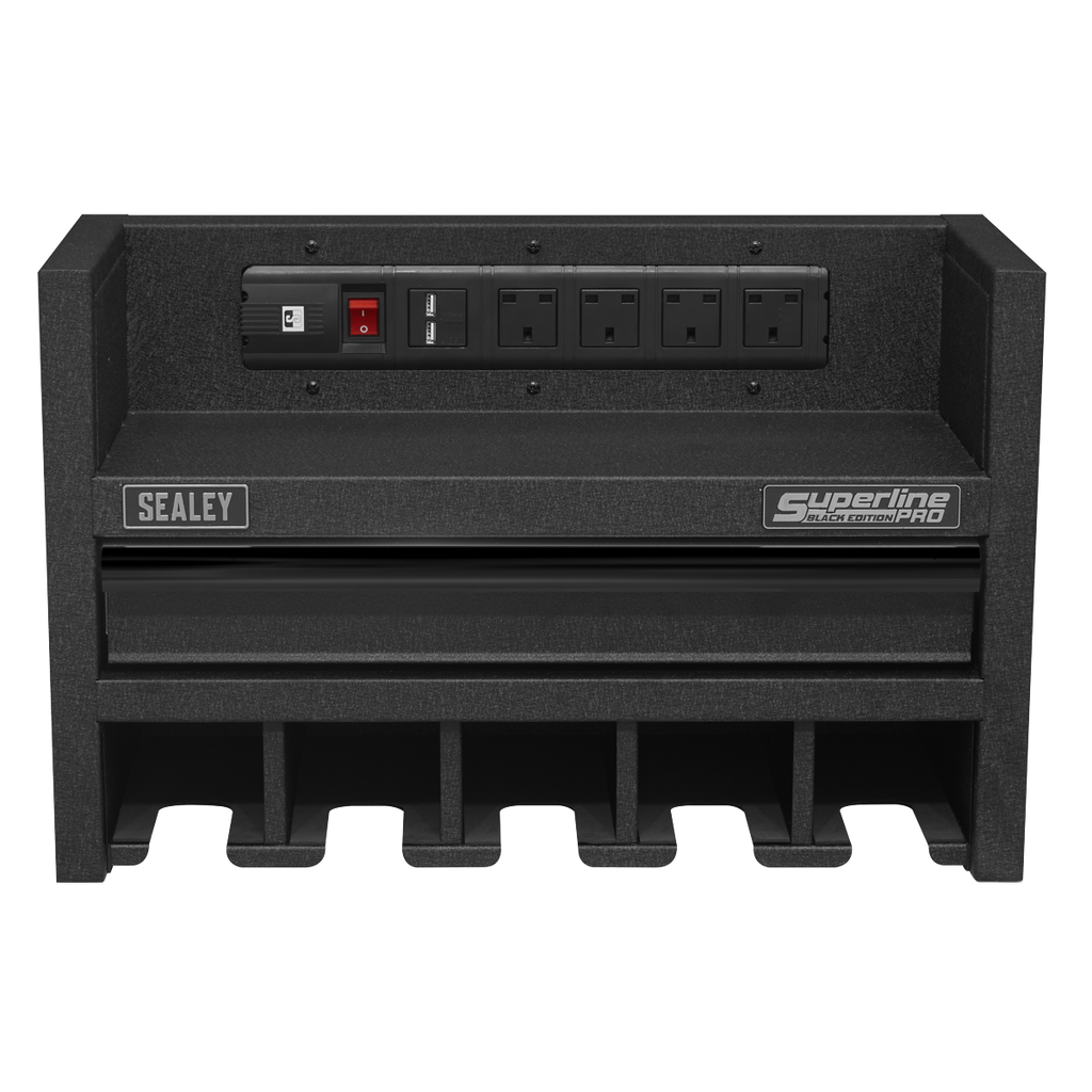 Power Tool Storage Rack with Drawer & Power Bar AP22SRBE