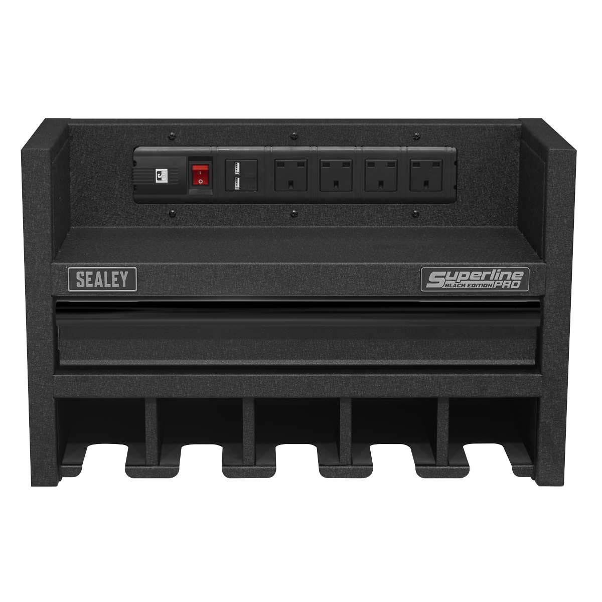 Power Tool Storage Rack with Drawer & Power Bar AP22SRBE