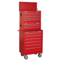 Topchest, Mid-Box Tool Chest & Rollcab Stack 14 Drawer - Red AP22STACK