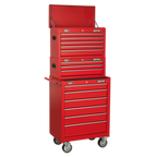 Topchest, Mid-Box Tool Chest & Rollcab Stack 14 Drawer - Red AP22STACK