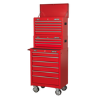 Topchest, Mid-Box Tool Chest & Rollcab Stack 14 Drawer - Red AP22STACK