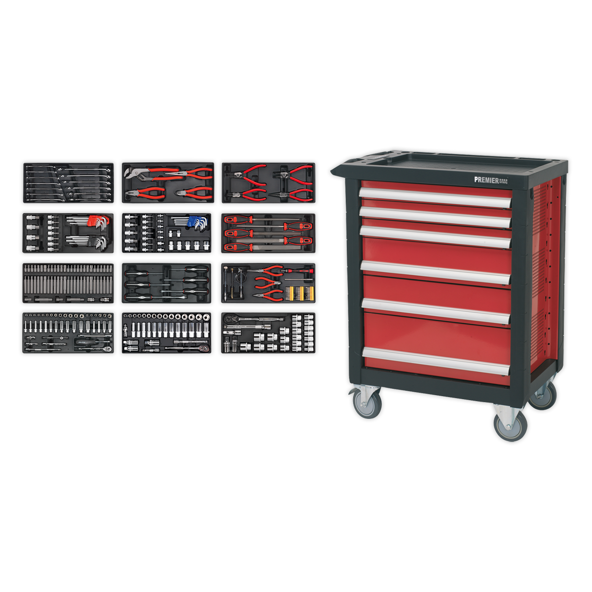 Rollcab 6 Drawer with 298pc Tool Kit AP2406TBTC01