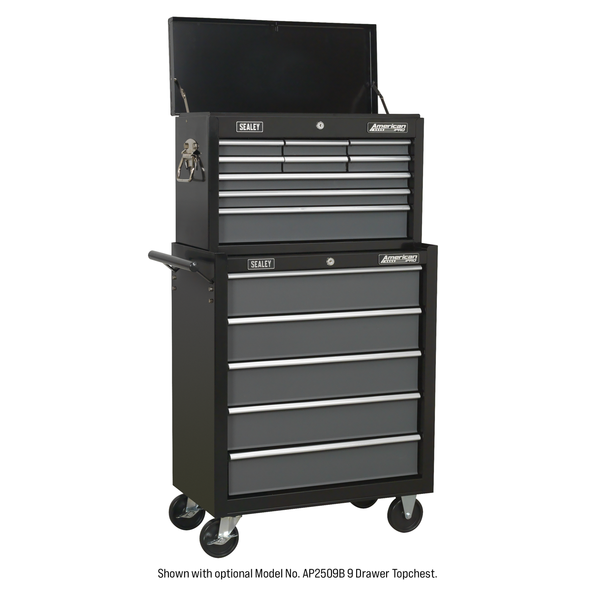 Rollcab 5 Drawer - Black/Grey AP2505B