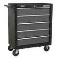 Rollcab 5 Drawer - Black/Grey AP2505B