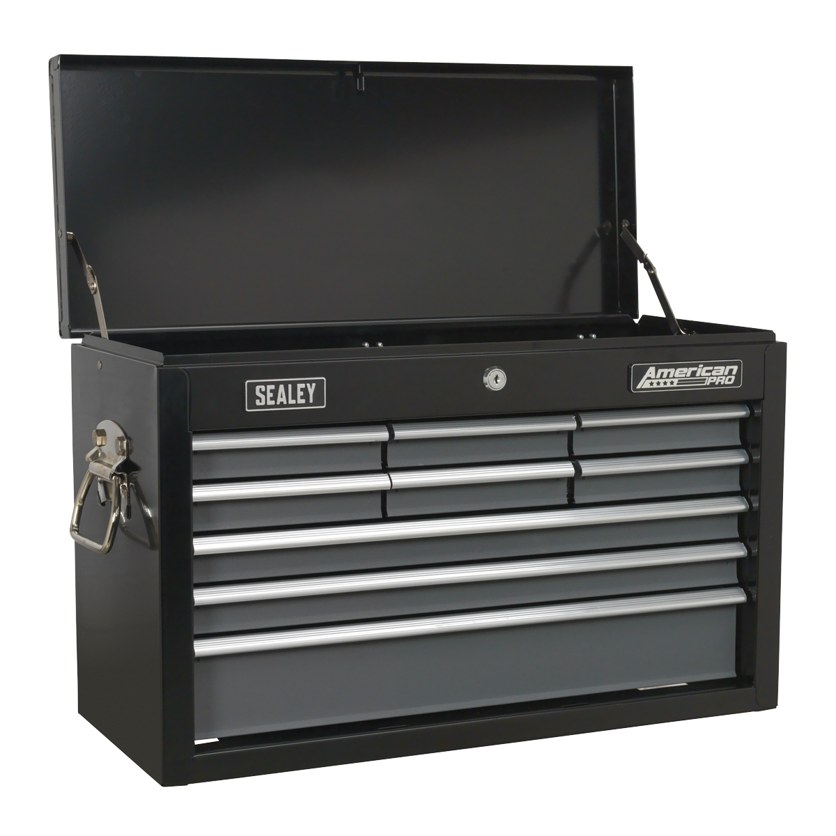 Topchest 9 Drawer - Black/Grey AP2509B