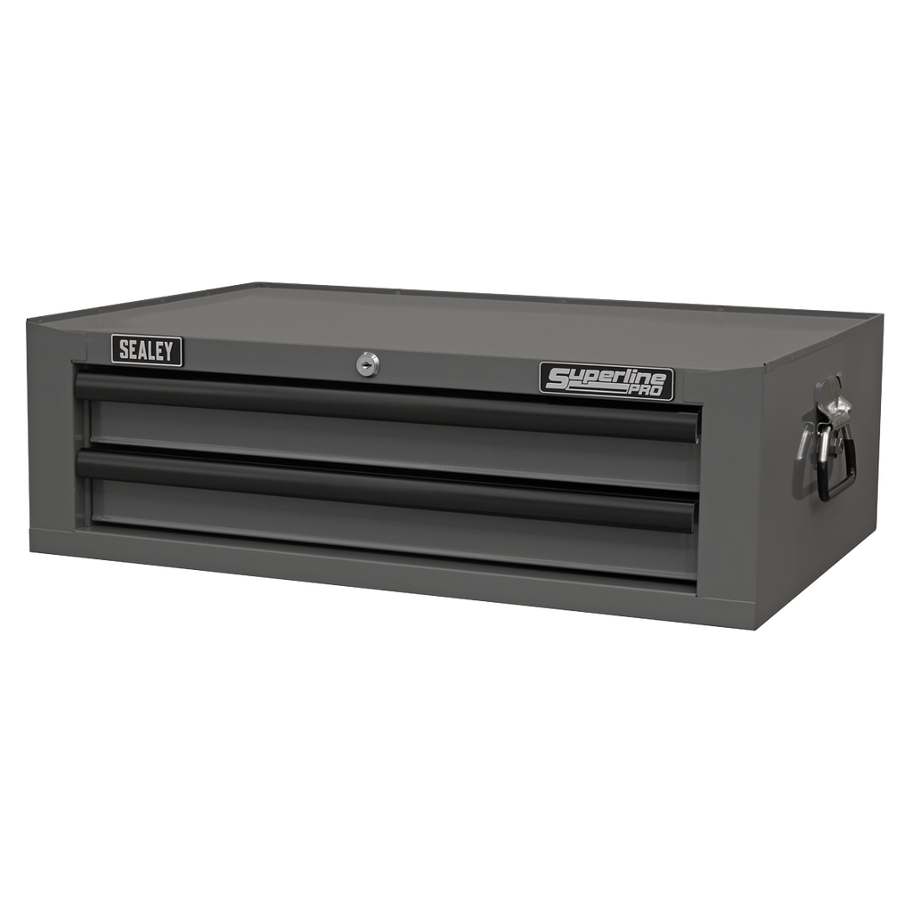 Mid-Box Tool Chest 2 Drawer - Grey/Black AP26029TG