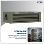 Mid-Box Tool Chest 2 Drawer - Khaki AP26029TK