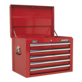 Topchest 5 Drawer - Red AP26059T