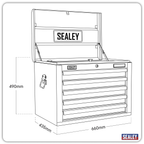 Topchest 5 Drawer - Green/Black AP26059THV