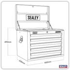 Heavy-Duty Topchest 5 Drawer - Khaki AP26059TK