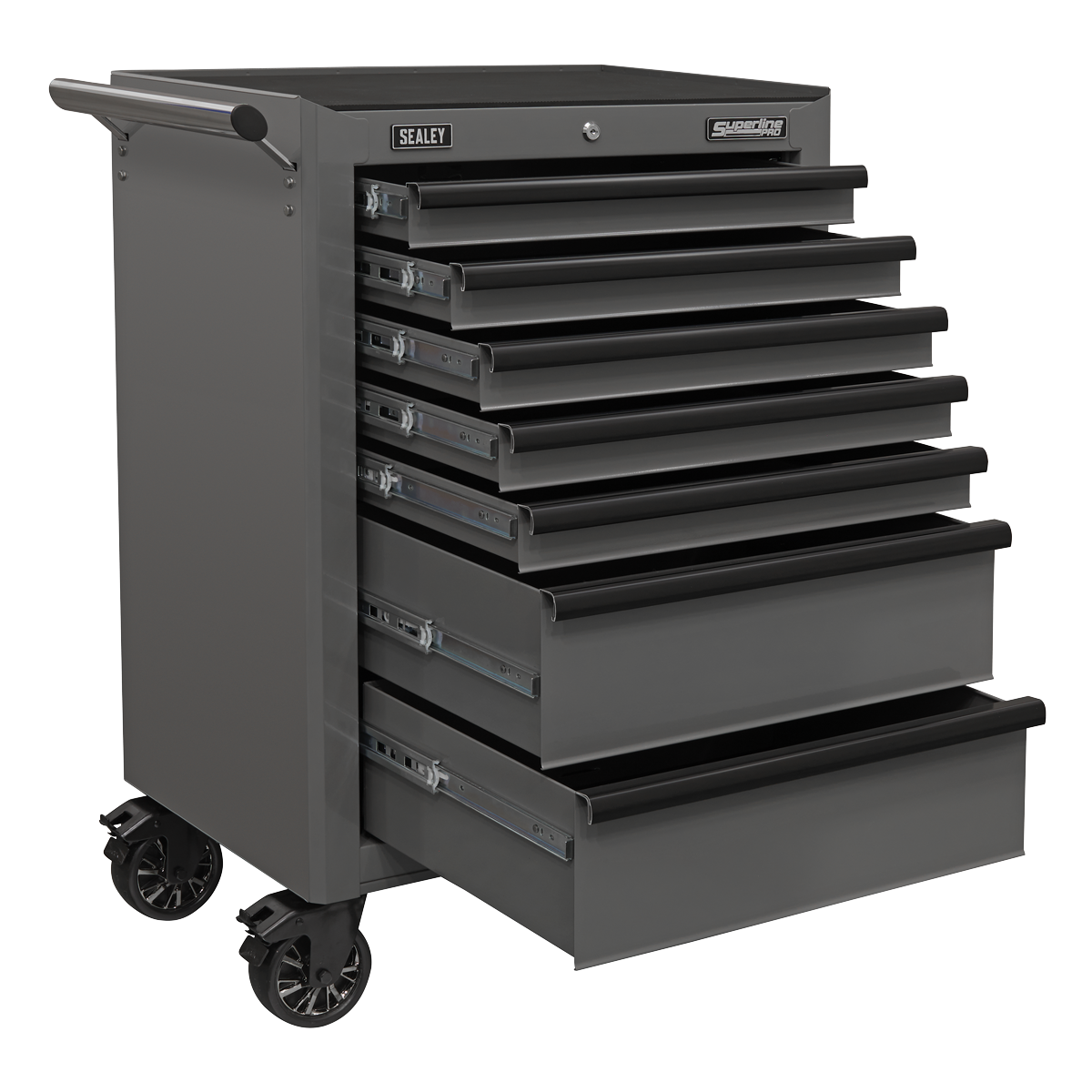 Rollcab 7 Drawer - Grey/Black AP26479TG