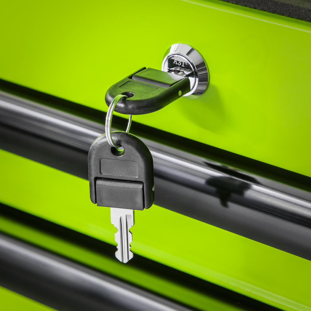 Rollcab 7 Drawer - Green/Black AP26479THV