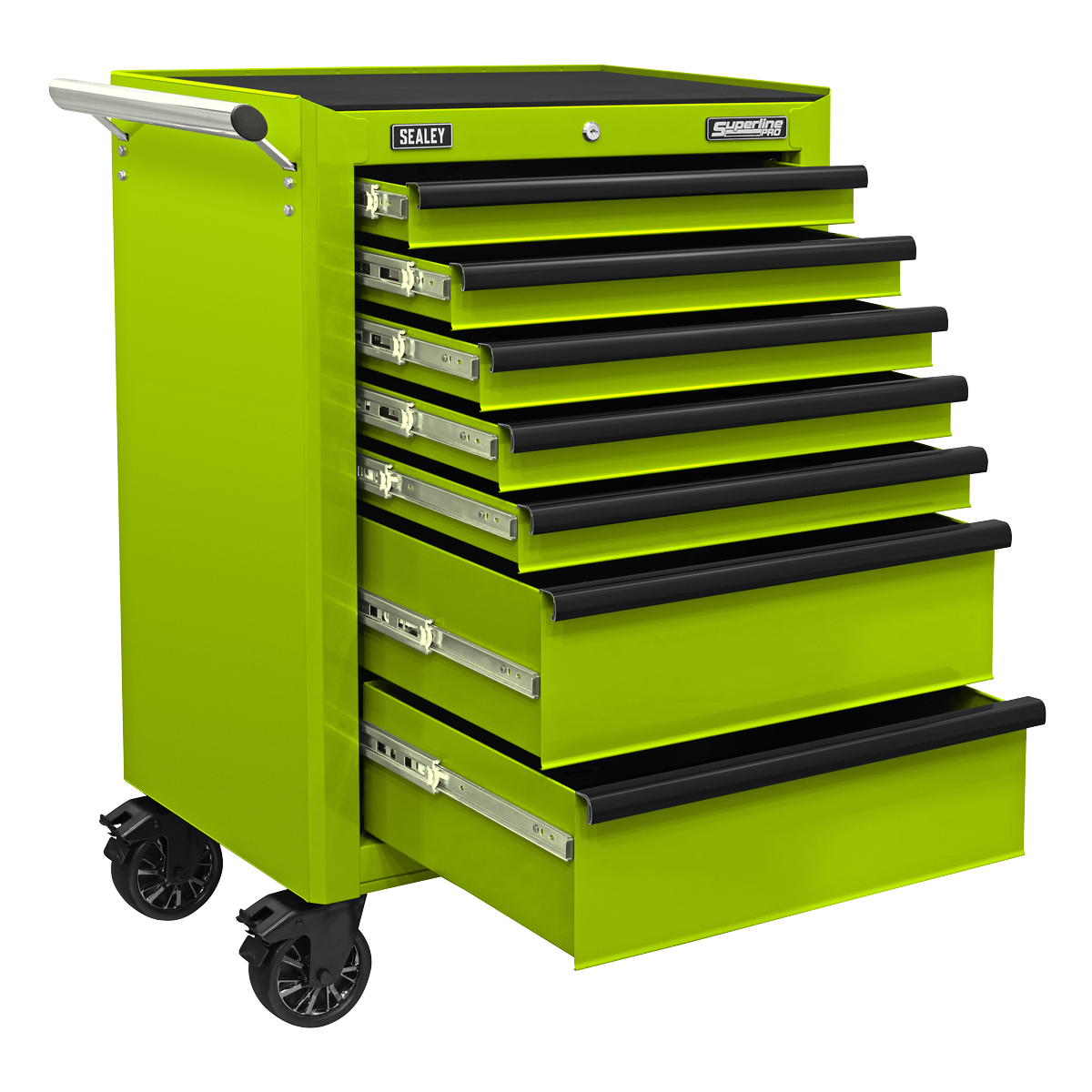 Rollcab 7 Drawer - Green/Black AP26479THV
