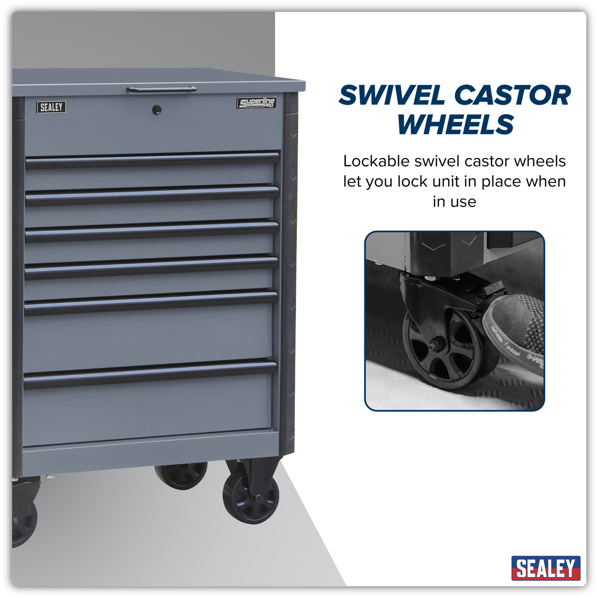 Tool Trolley 6 Drawer - Grey AP266G
