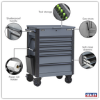 Tool Trolley 6 Drawer - Grey AP266G