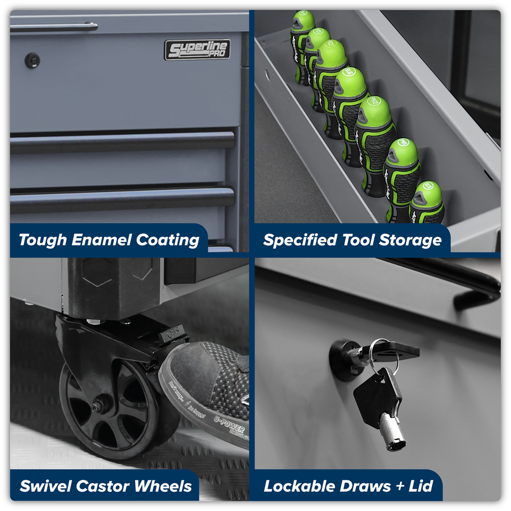Tool Trolley 6 Drawer - Grey AP266G