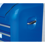 Retro Style Topchest 4 Drawer - Blue with White Stripes AP28104BWS