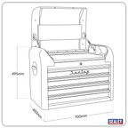 Retro Style Topchest 4 Drawer AP28104