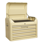 Retro Style Topchest, Mid-Box Tool Chest & Rollcab Combination 10 Drawer - Cream AP28COMBO2