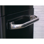 Retro Style Wide Rollcab 6 Drawer - Black with Red Anodised Drawer Pulls AP41206BR