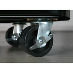 Retro Style Rollcab 4 Drawer - Black with Red Anodised Drawer Pulls AP28204BR