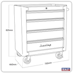 Retro Style Rollcab 4 Drawer AP28204
