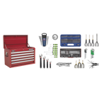 Topchest 5 Drawer with 139pc Tool Kit - Red AP33059COMBO