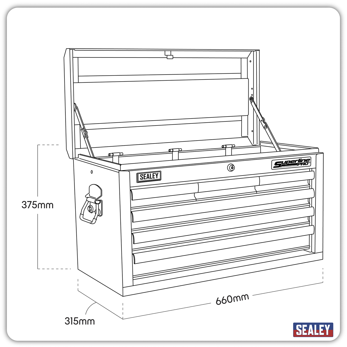 Topchest 6 Drawer - Red AP33069