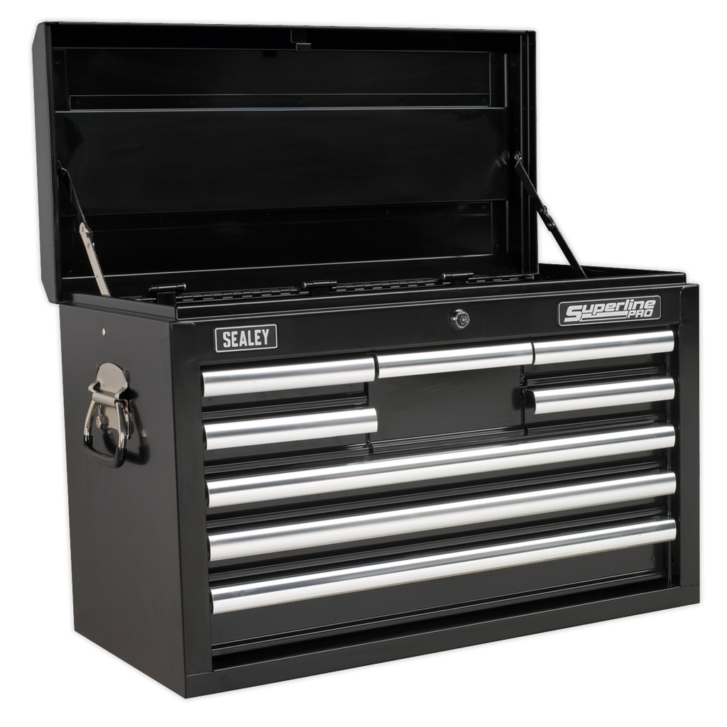 Topchest & Rollcab Combination 15 Drawer with 148pc Tool Kit - Black APCOMBOBBTK58