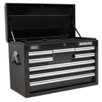 Topchest & Rollcab Combination 15 Drawer with 148pc Tool Kit - Black APCOMBOBBTK58
